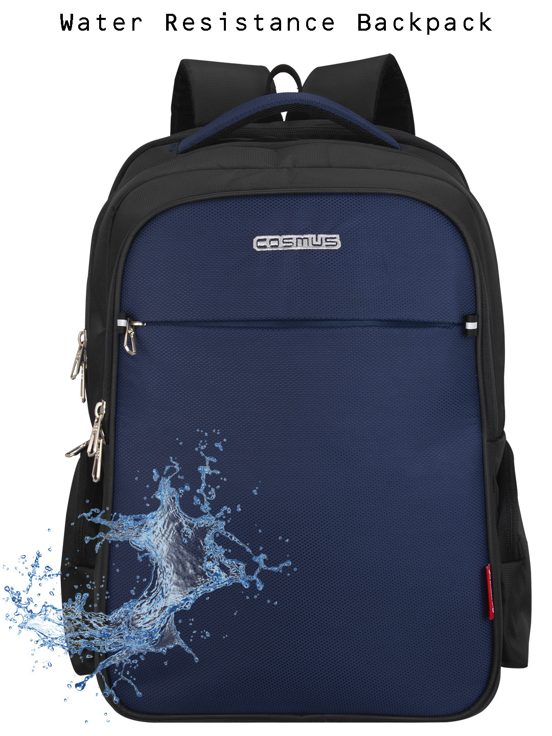 Blue Polyester Waterproof Laptop Backpack Design: Solid