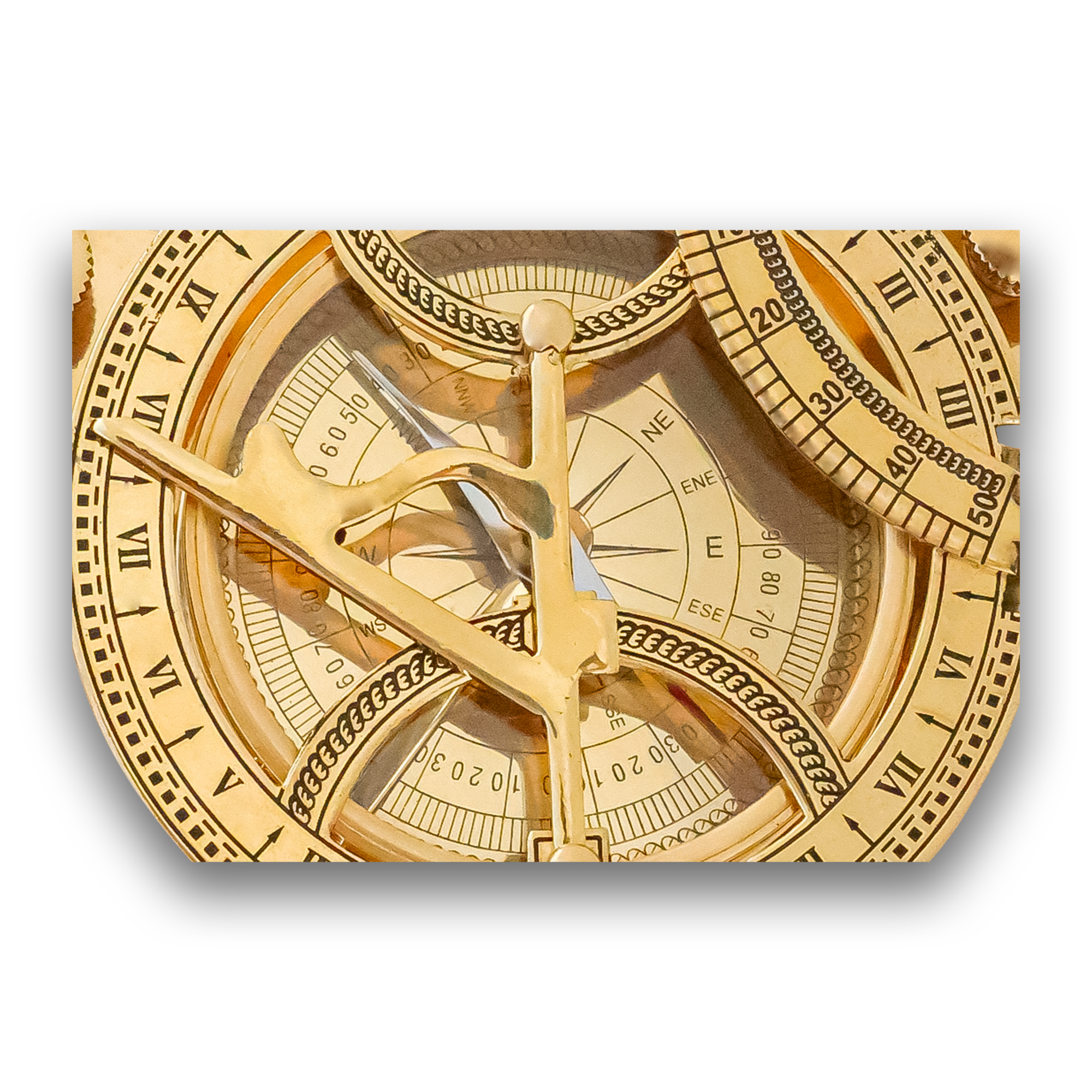 Nautical Vintage Marine Sundial Compass - 4 Inch, Solid Brass & Glass Material, Handmade, Shiny Brass Finish, Unique Round Shape | Ideal Gift For Nautical Collectors, Travelers, Campers, & Sailors