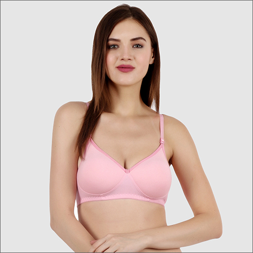 Plain Sara Baby Pink Non Padded Bra