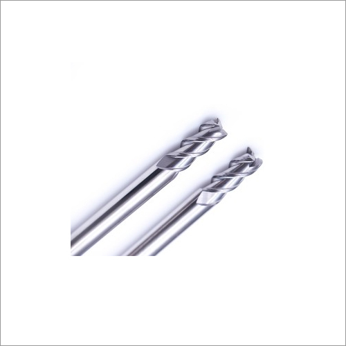 Aluminum Alloy End Mill - 3 Flute 45 Degree Helix , TiCN Coated, Gray Finish, Corner Radius Design