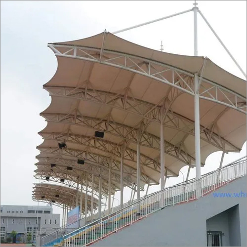 Outdoor Tensile Roofing Structures - Color: White