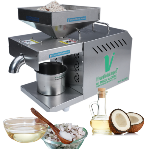 700Watt Cold Press Oil Machine - Stainless Steel, 50x23x38cm, 6-7kg/hr Capacity, 0.5HP Motor Power, Single Phase, 2.5 Years Warranty