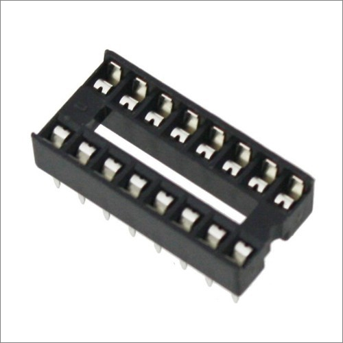 IC Socket - Aluminum & PVC Material, Black Color Design | Industrial & Commercial Application