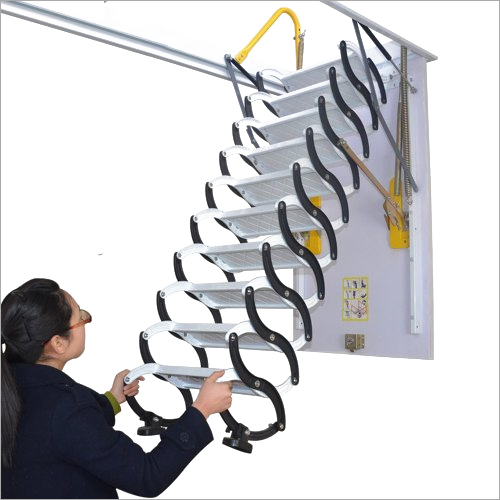 एल्युमिनियम 2M सर्पिल कैंची लॉफ्ट लैडर