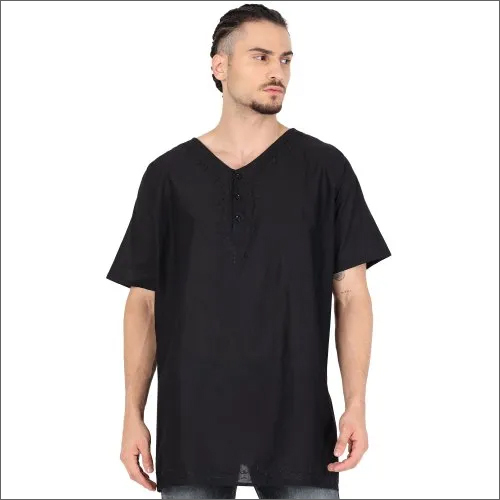 Mens V Neck Short Kurta - Feature: Washable