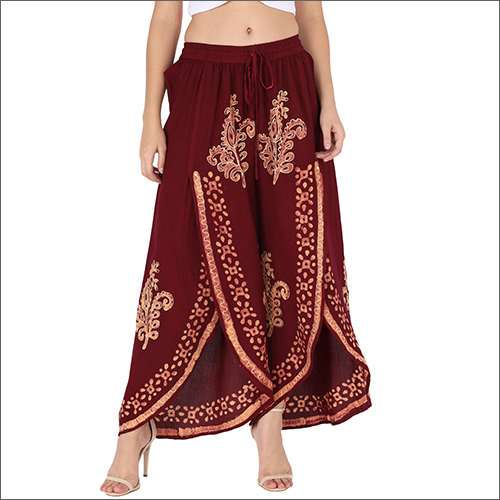 Ladies Rayon Batik Dhoti Pants - Ethnic Region: Indian