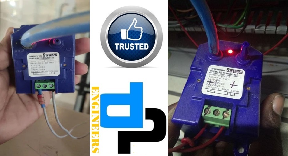 Differential Pressure Transmitter - Abs Plastic, 4-20 Ma Output Signal, 0-6 Psi Range | Compact Design, High Accuracy 0.25%, Led Power Indication
