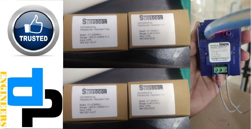 Differential Pressure Transmitter - Abs Plastic, 4-20 Ma Output Signal, 0-6 Psi Range | Compact Design, High Accuracy 0.25%, Led Power Indication