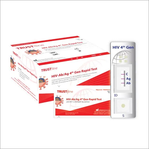 Ab-Ag 4th Gen HIV Rapid Test Kit - Plastic, Manual Operation, Color Display, White | 100% Sensitivity, 99.84% Specialty, Wireless Data Transmission