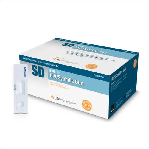 HIV Syphilis Duo Test Kit - Plastic, Immuochromatography, White Color, 10 Micro Litre Sample Volume | Easy to Operate, Wireless Data Transmission, Color Display