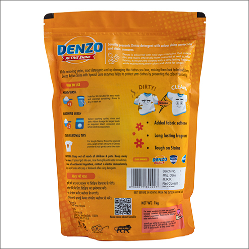 Detergent Powder - 1kg Eco-friendly With Fresh Scent | Ideal For Apparel, Machine Wash, And Hygienic Cleaning
