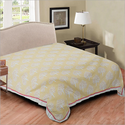 कपास दोहर ज्यामितीय मुद्रित रानी आकार