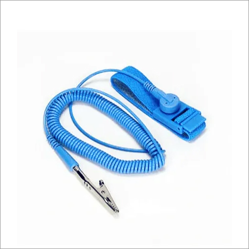 ESD Wrist Strap with Cord - PVC Antistatic Wrist Band, Blue Color for Electronics | Ensures Safety Against Static Discharge