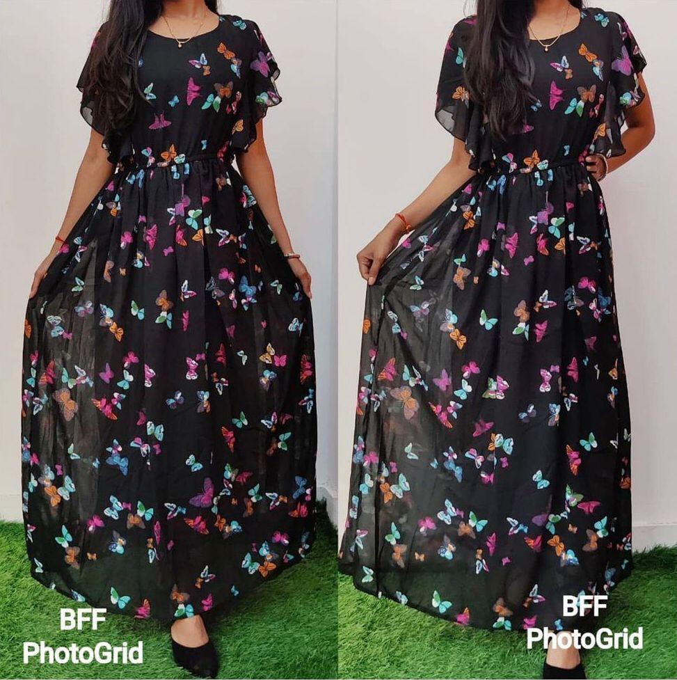 Jorget Dress - Jorjet Organza Gown, Heavy Quality, Customized Sizes Available, Pink Color, Washable, Ideal For All Seasons, Ethnic Indian Design