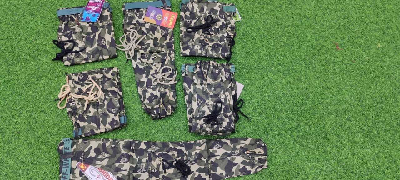 Cargo Pants - 6 Pocket Design, Cotton Fabric, Big Size 32x40, Breathable And Washable For Boys With Customized Logo