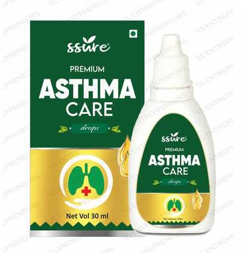 Asthma Care Drops - 30 ml Herbal Blend Liquid Drops, Green Bottle for Asthma Relief, Room Temperature Storage as Directed