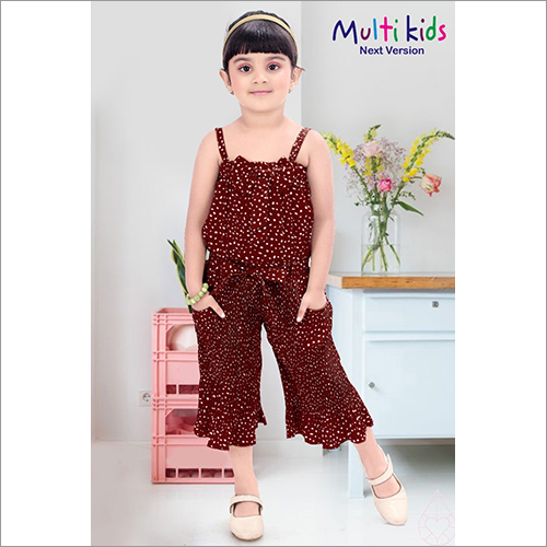 Girl Maroon Jumpsuit Age Group: Kids