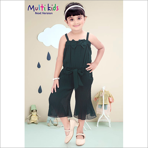 Girl Designer Rayon Jumpsuit Age Group: Kids