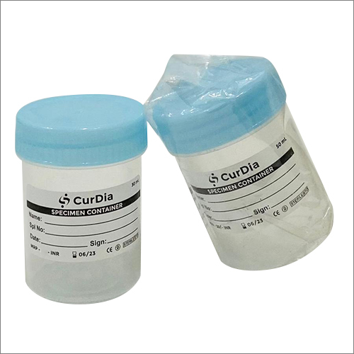 Urine Container - 50ml Plastic Sterile, Manual Use for Accurate Specimen Collection