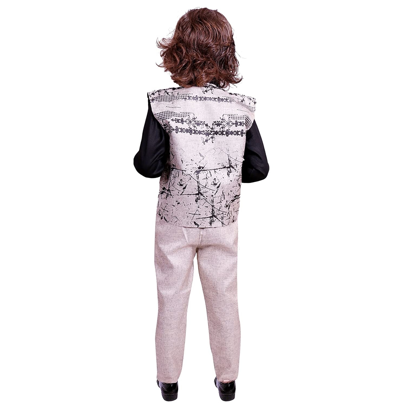 Kids Baba Designer Suit - Printed Pattern, Modern Style | Full Sleeves, Available In Sizes M, L, S, Xl