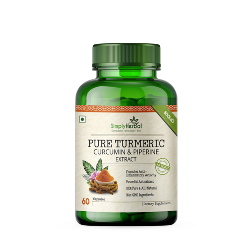 Simply Herbal Turmeric Curcumin Extract Capsules 800Mg Shelf Life: 24 Month Months