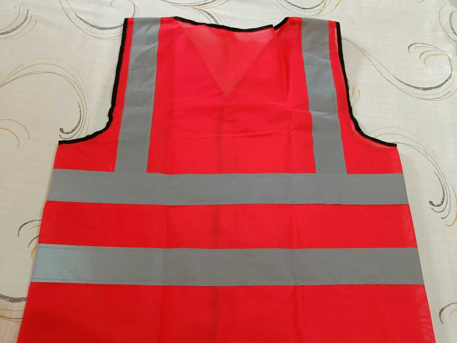 Reflective Safety Jacket - 120gsm Polyester, Double Grey Tape, Orange And Green Color For Traffic Control And Personal Safety