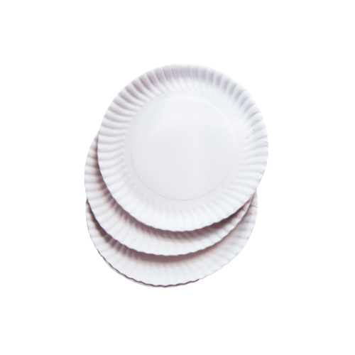 Disposable Paper Plates - Virgin Brown & White Paper | Custom Printed, Biodegradable, Sizes: 6-12 Inches, Perfect For Events & Takeaway