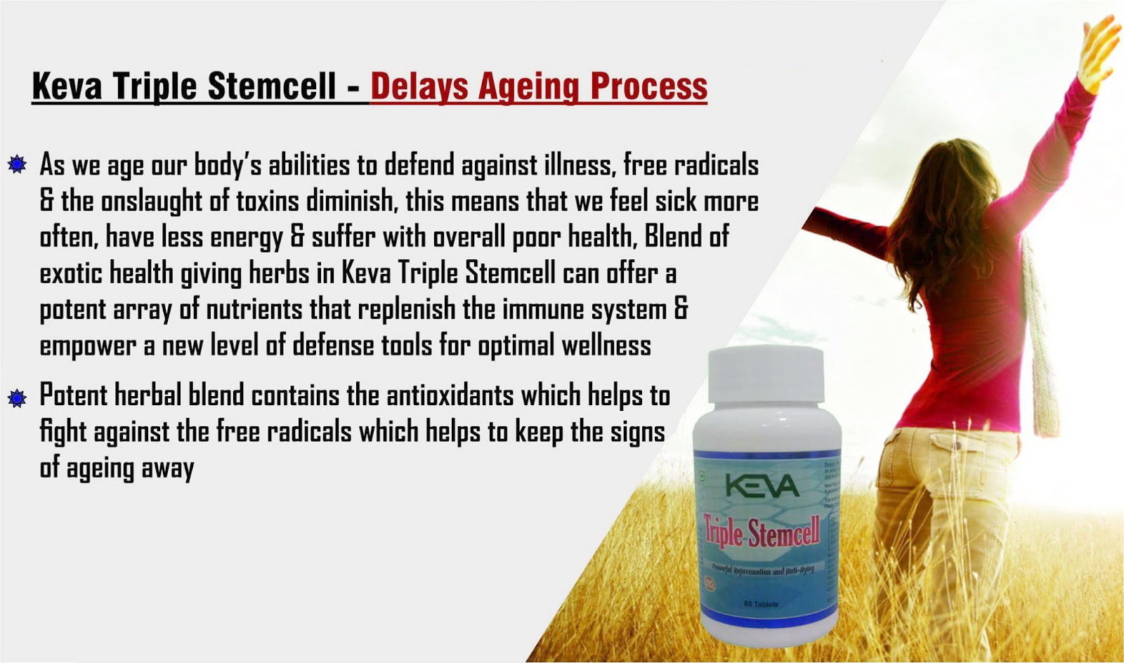 Herbal Medicine Triple Stem Cell Tablets (60 Tablets)