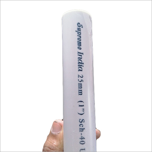 व्हाइट UPVC पाइप Sch 25 Mm