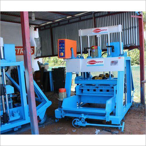 Heavy Duty Solid Block Making Machine - 500-1000 Blocks/Hour, Mild Steel, Blue Color, Hydraulic Pressure, Semi-Automatic, PLC Control