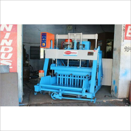 HYDRAULIC CONCRETE BLOCK MAKING MACHINE - Steel Material, Blue Color | Hydraulic Oil Cooling, Automatic Control System