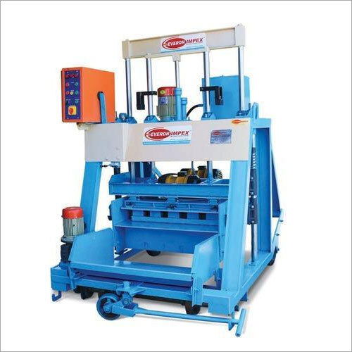 Hydraulic Operated Block Making Machine - Mild Steel, 400x200x100 mm, Blue | Automatic PLC Control, Hydraulic Oil Cooling, 1-Year Warranty, Interchangeable Moulds