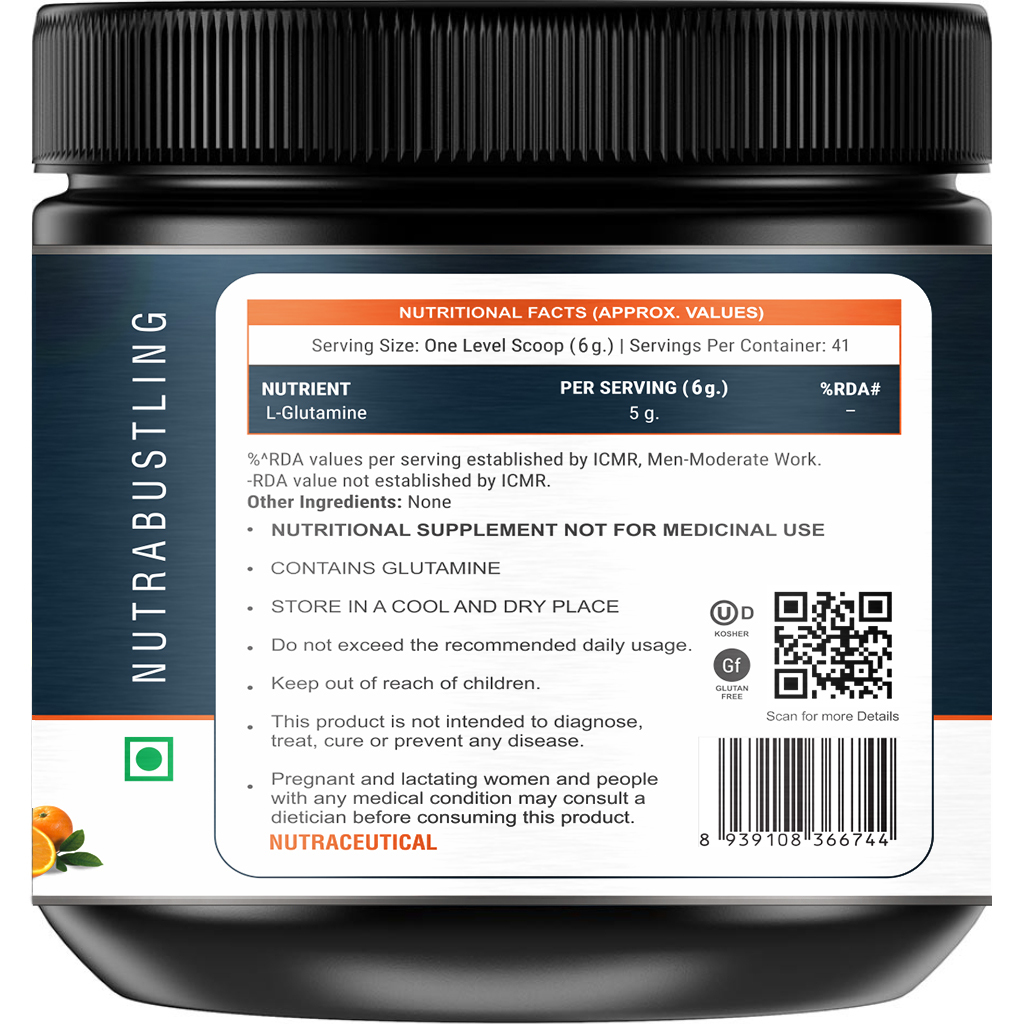 Nutrabustling Nutrab L-glutamine Age Group: Adults