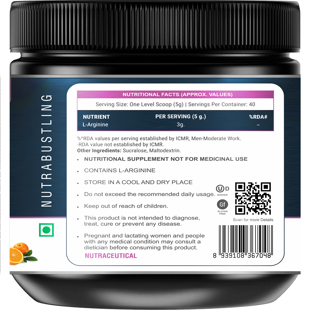 Nutrabustling Nutrab L-arginine Age Group: Adults