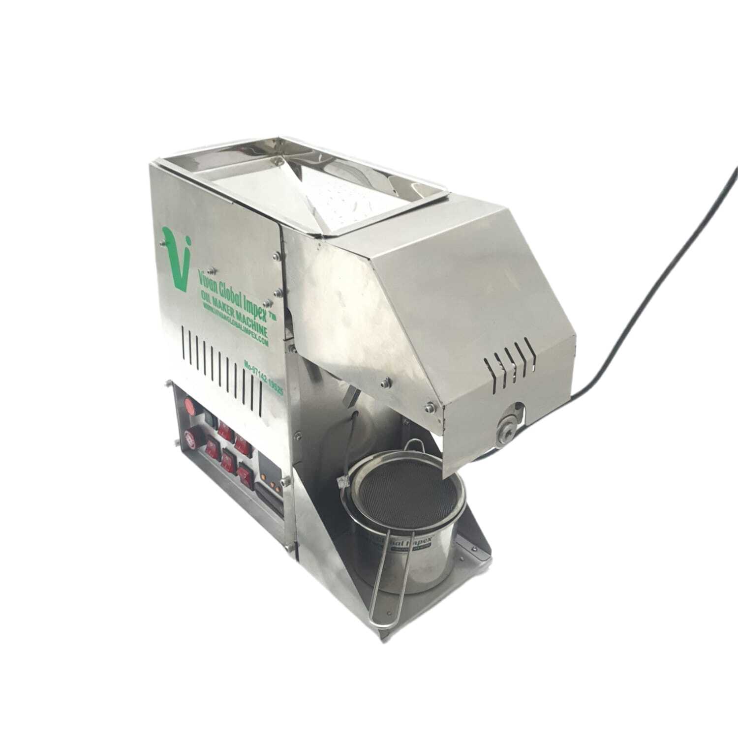 Oil Processing Machinery - Stainless Steel, 48x19x43cm, 1000w Power, 0.7hp Motor, 8-10kg/hr Extraction Rate, 1-year Warranty, 74 Rpm