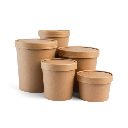 Disposable Paper Food Container - Premium Quality, 8 Oz To 33 Oz Sizes | Leak-proof, High Durability For Food Delivery