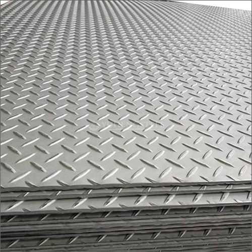 Mild Steel Chequered Plate - First Class Grade, Polished Surface Treatment | Ideal for Power Plants and Chemical Industries, Customized Width and Thickness