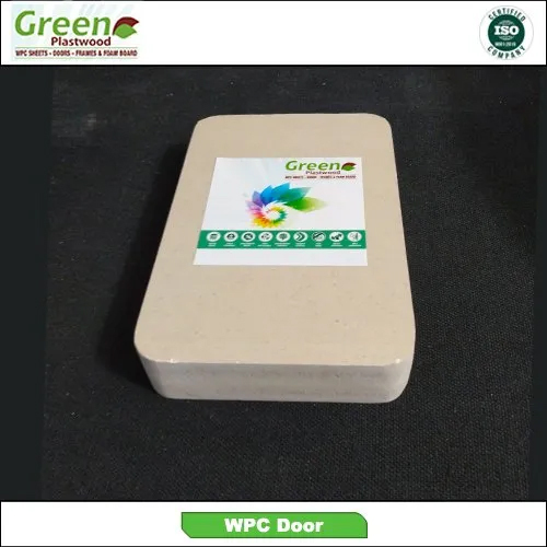 WPC Solid Door - WPC Material, Smooth Surface Finish, Beige Color | 100% Waterproof, Termite Proof, Fire Retardant, Ideal for Residential & Commercial Use