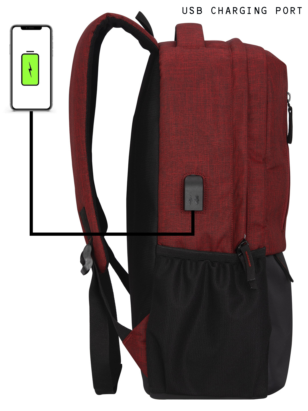 Vogue 26 Litre Maroon College Bag Design: Plaiin