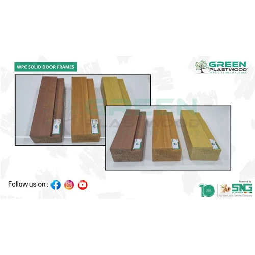 Plain WPC Door Frame - WPC Material, Sizes: 3"X2", 4"X2.5", 5"X2.5", Color: Ivory, Teakwood, Brown | Smooth Surface Finish, Ideal for Industrial Application