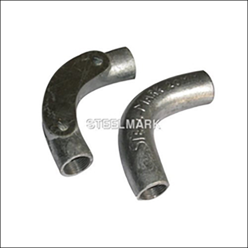 Gi Inspection Bend - GI Specification Type, Size 15mm to 50mm, Silver Color | Oval Section Shape, Steelmark Brand
