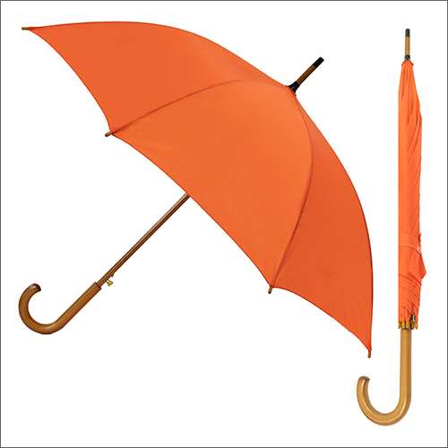 Orange Straight Umbrella Handle Material: Metal