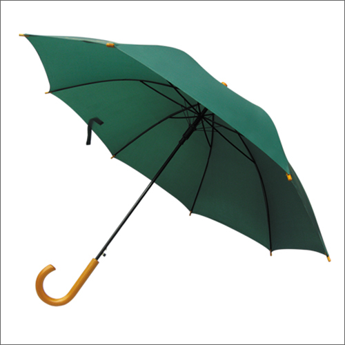 Green Color Straight Umbrella Handle Material: Metal