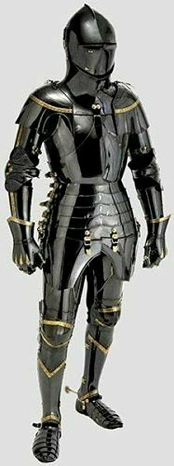 Medieval Handmade King Crusader Full Suit Of Armor Medieval Knight Combat Armor