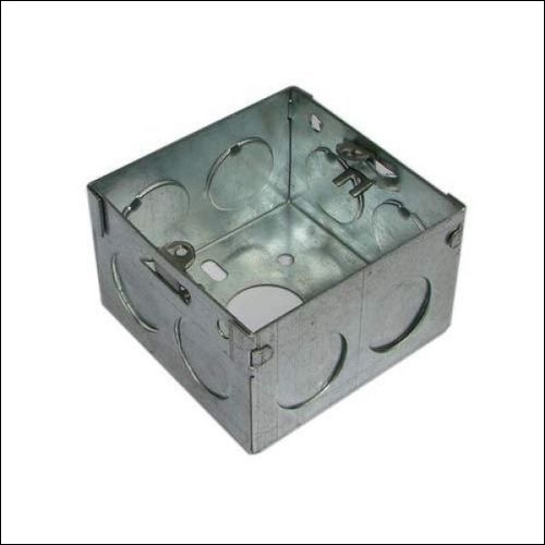 Modular Switch Box - Mild Steel, 75mm x 75mm x 50mm, Gray Color | Ideal for Electric Fitting Applications in Commercial Settings