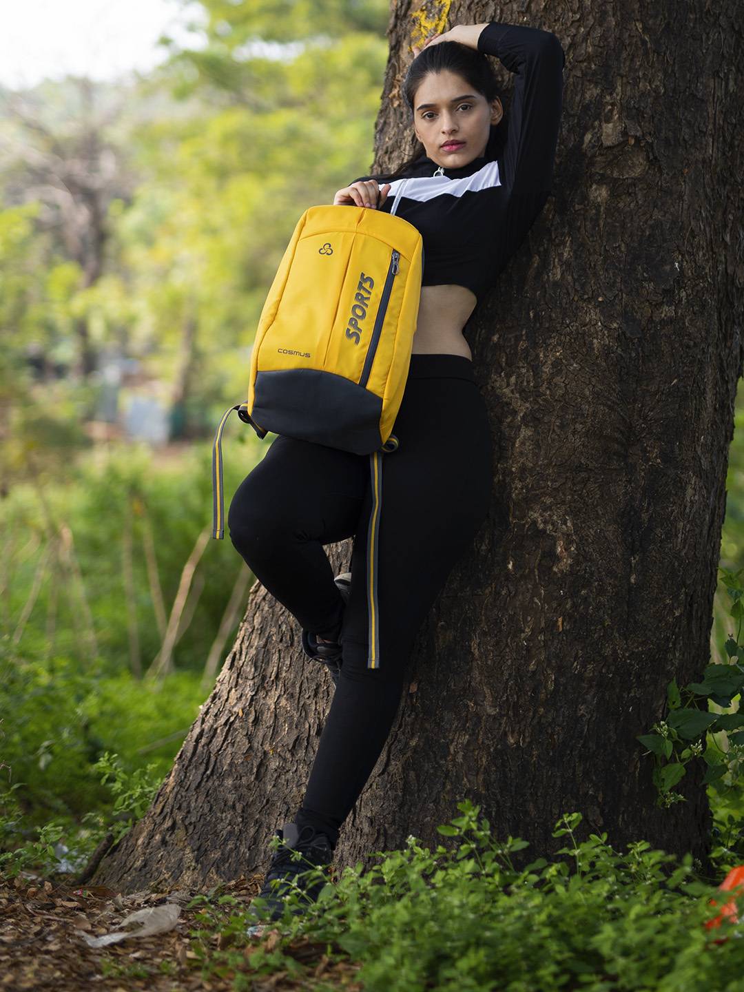 17l Mini Backpack Casual Yellow Design: Solid