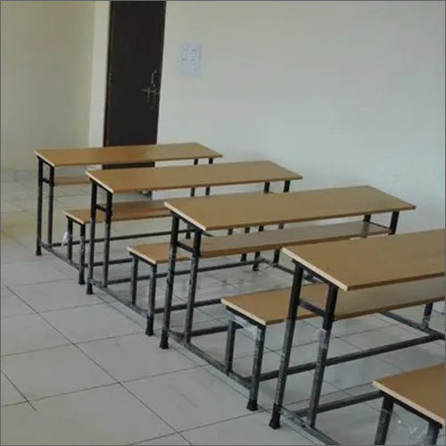 Black-brown Two Seater School Desk