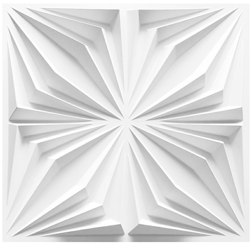 3d Wall Panel - Pvc 500mm X 500mm, Zero Maintenance, Ultra Durable, Easy Cleaning, High Temperature Resistance, Termite And Fungus Safe