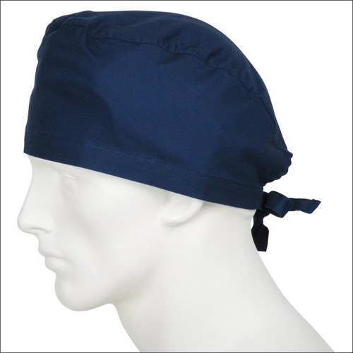 Blue Disposable Surgical Head Cap - 100% Cotton, 100 Piece Packet | Circle Shape, Non Woven Style, Designed for Ease of Use