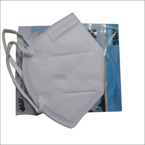 5 Layer N95 Face Mask - Non Woven Material, Plain White Design | Reusable, Unisex Face Protection